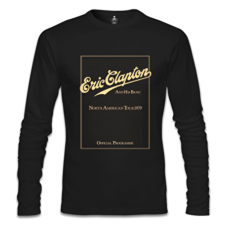 Eric Clapton and His Band Siyah Erkek Sweatshirt