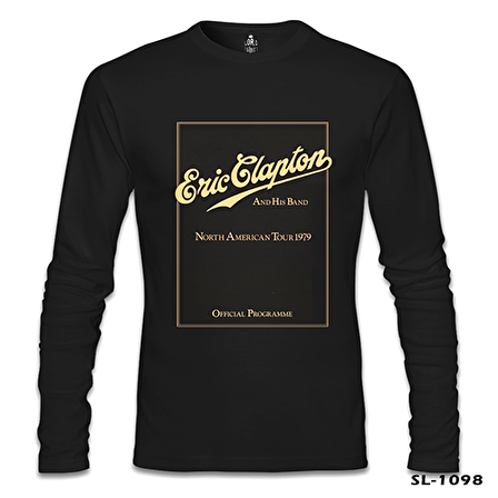 Eric Clapton and His Band Siyah Erkek Sweatshirt