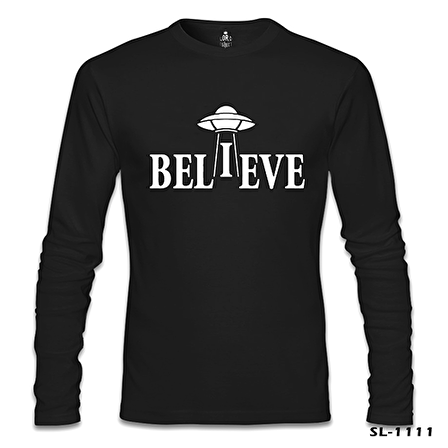 Believe Siyah Erkek Sweatshirt