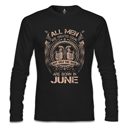 Burç İkizler - Born in June Siyah Erkek Sweatshirt