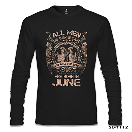 Burç İkizler - Born in June Siyah Erkek Sweatshirt
