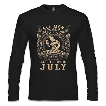 Burç Yengeç- Born in July Siyah Erkek Sweatshirt