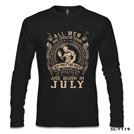 Burç Yengeç- Born in July Siyah Erkek Sweatshirt