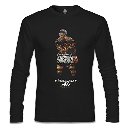 Muhammad Ali - Hard Punch Siyah Erkek Sweatshirt