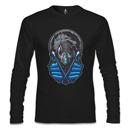 Mortal Combat - Sub Zero Siyah Erkek Sweatshirt