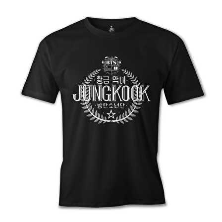 BTS -  Jungkook Siyah Erkek Tshirt