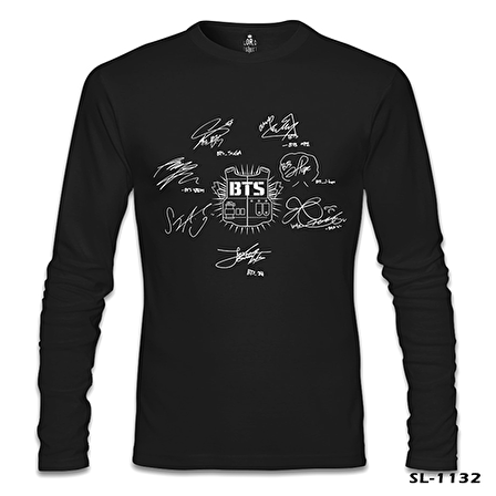 BTS -  Signs Siyah Erkek Sweatshirt