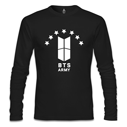 BTS -  Stars Siyah Erkek Sweatshirt