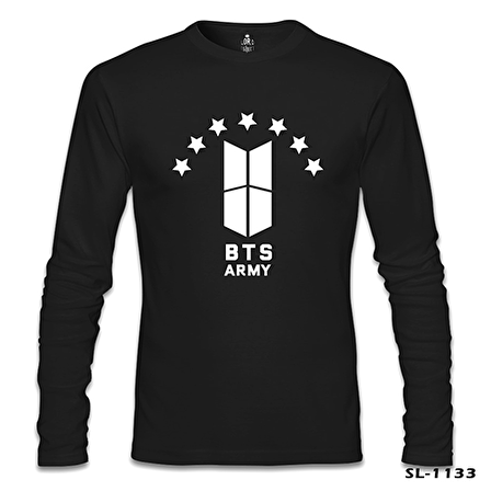 BTS -  Stars Siyah Erkek Sweatshirt