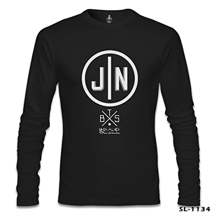 BTS -  Jin Siyah Erkek Sweatshirt