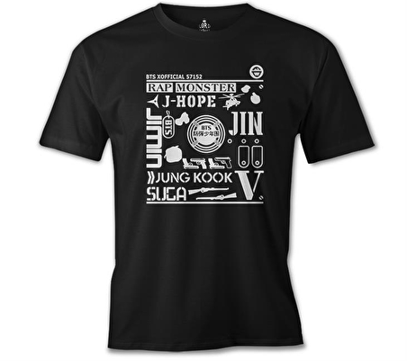 BTS - 57152 Siyah Erkek Tshirt