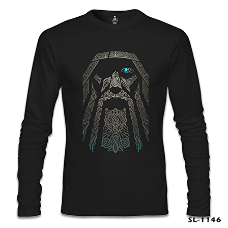 Vikings - Odin Siyah Erkek Sweatshirt