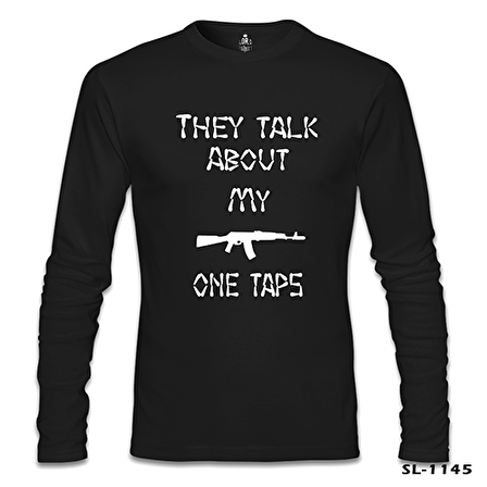 Counter Strike - My One Taps Siyah Erkek Sweatshirt