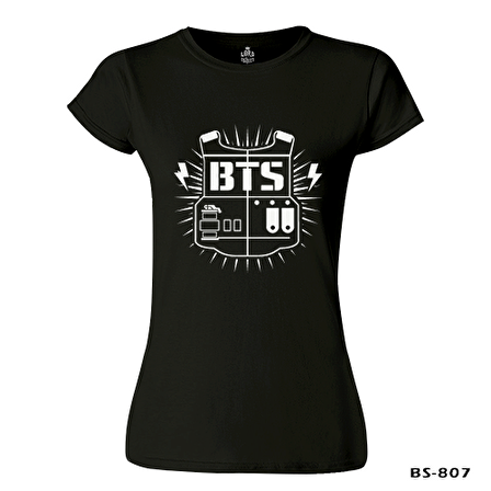 BTS Logo Siyah Bayan Tshirt