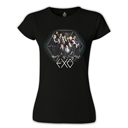 EXO - Group Siyah Bayan Tshirt