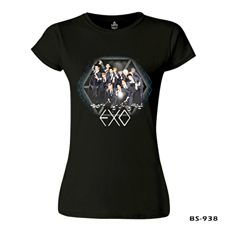 EXO - Group Siyah Bayan Tshirt