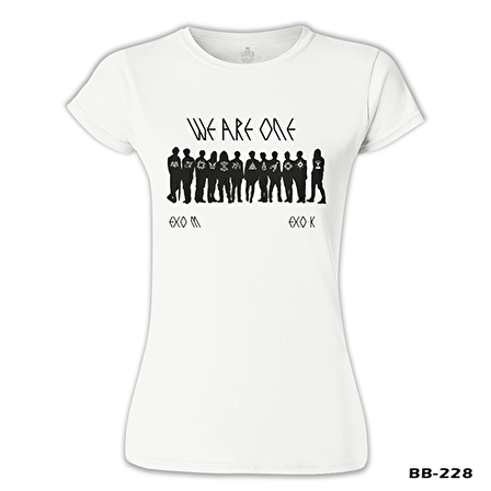 EXO - We are One Beyaz Bayan Tshirt