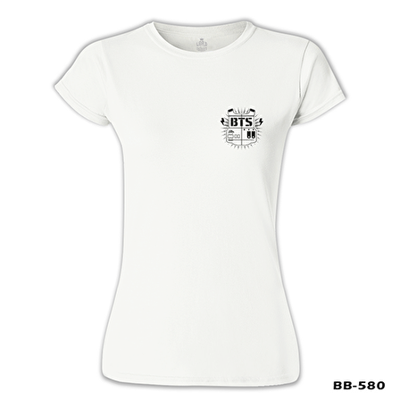 BTS - Jhope 94  (Ön-Arka) Beyaz Bayan Tshirt