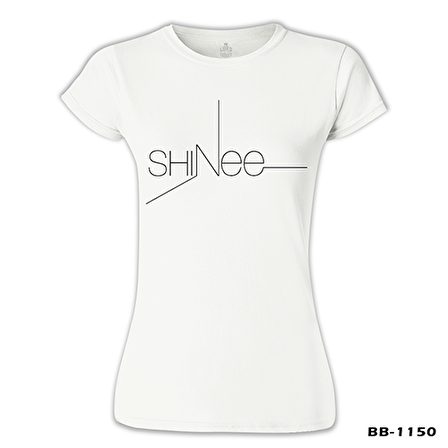 Shinee - Logo Beyaz Kadın Tshirt