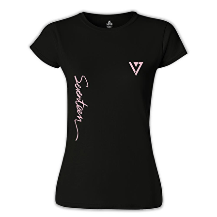 Seventeen - Logo Siyah Kadın Tshirt