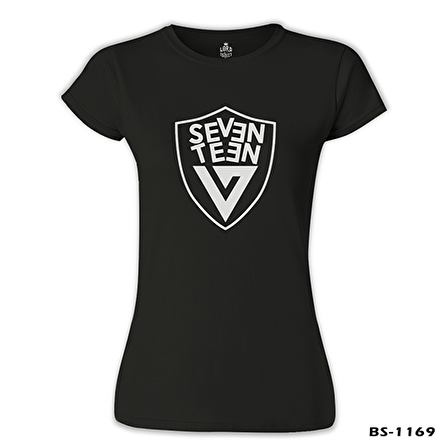 Seventeen - Logo Arma Siyah Kadın Tshirt