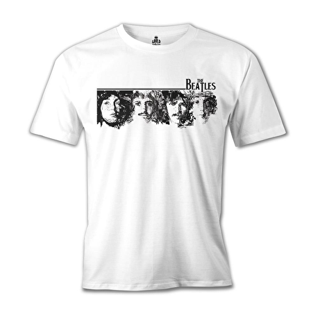 The Beatles 4 Beyaz Erkek Tshirt