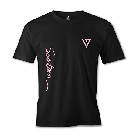 Seventeen - Logo Siyah Erkek Tshirt