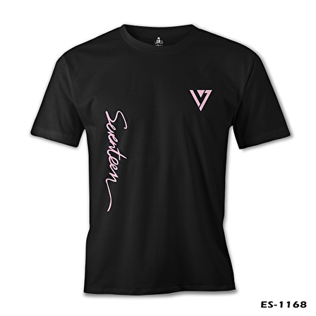 Seventeen - Logo Siyah Erkek Tshirt