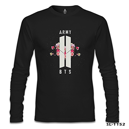 BTS - Logo Hit Siyah Erkek Sweatshirt