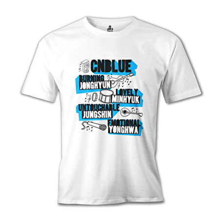 CNBlue - BLUE Beyaz Erkek Tshirt