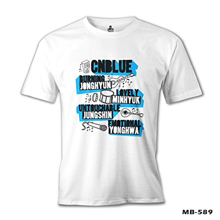 CNBlue - BLUE Beyaz Erkek Tshirt