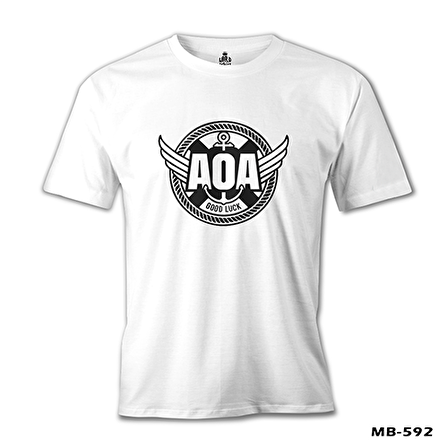 AOA - Good Luck Beyaz Erkek Tshirt