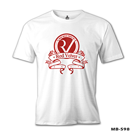 Red Velvet - Logo Beyaz Erkek Tshirt