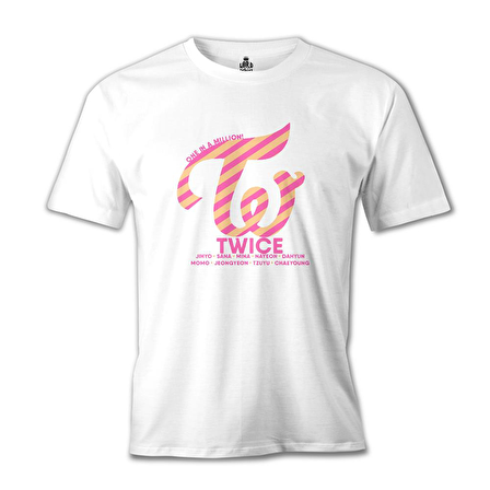 Twice - Logo Beyaz Erkek Tshirt
