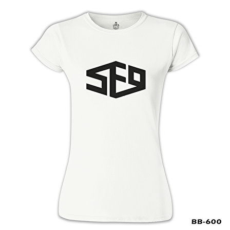 SF9 - Logo Beyaz Bayan Tshirt