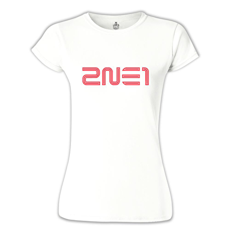 2NE1 - Logo  Beyaz Bayan Tshirt