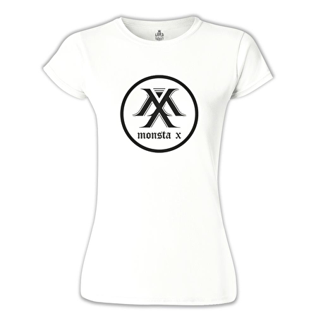 Monsta X - Logo Beyaz Kadın Tshirt