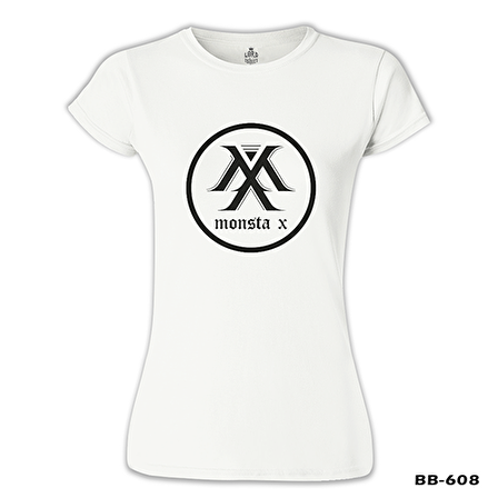 Monsta X - Logo Beyaz Kadın Tshirt