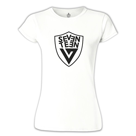 Seventeen - Logo Arma Beyaz Bayan Tshirt