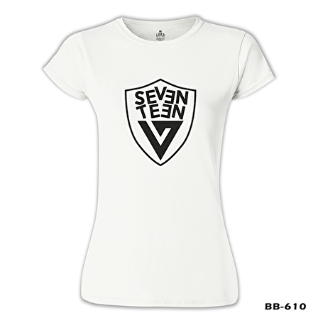 Seventeen - Logo Arma Beyaz Bayan Tshirt