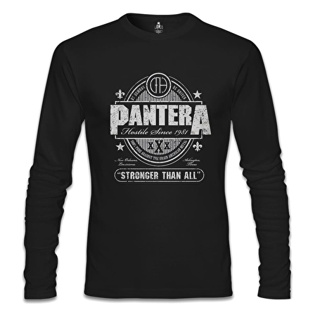 Pantera - Stronger than All Siyah Erkek Sweatshirt