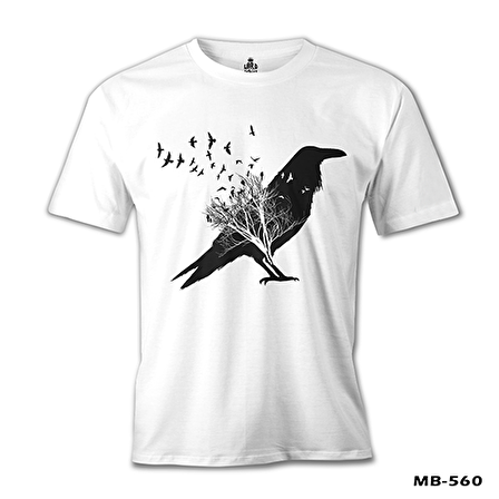 Crows in Tales Beyaz Erkek Tshirt