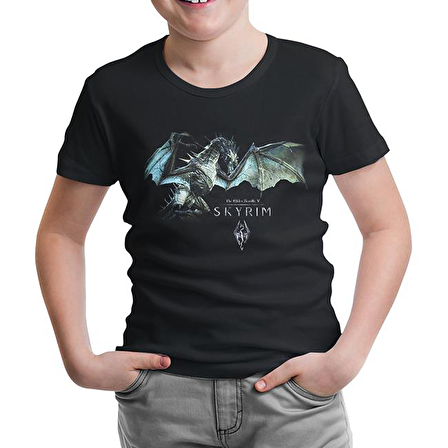 Skyrim - Paartuhnax Siyah Çocuk Tshirt