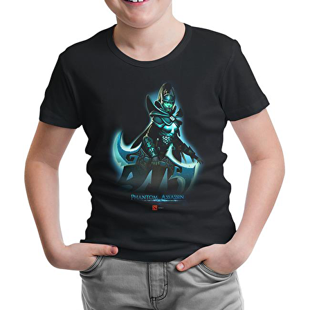 Dota 2 - Phantom Assassin Siyah Çocuk Tshirt
