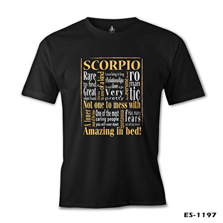 Burç - Scorpio Amazing Siyah Erkek Tshirt