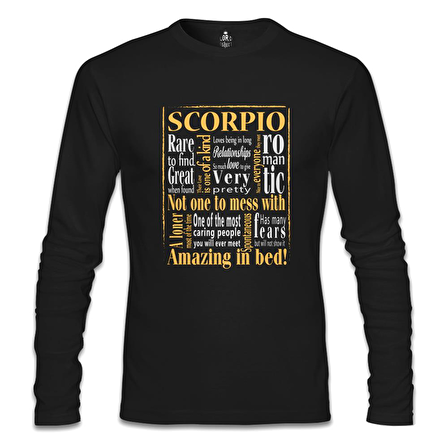 Burç - Scorpio Amazing  Siyah Erkek Sweatshirt