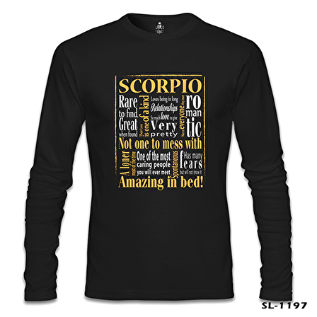 Burç - Scorpio Amazing  Siyah Erkek Sweatshirt