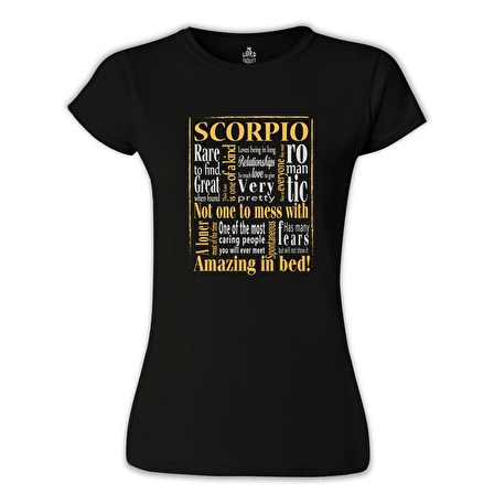 Burç - Scorpio Amazing Siyah Bayan Tshirt