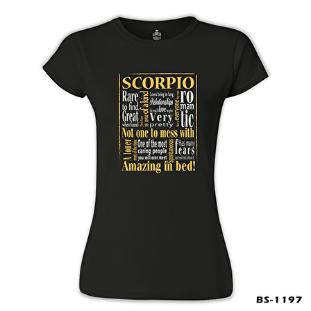 Burç - Scorpio Amazing Siyah Bayan Tshirt