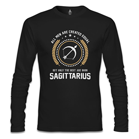 Burç - Sagittarius Siyah Erkek Sweatshirt